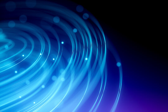 3D Blue Laser Light Horizon