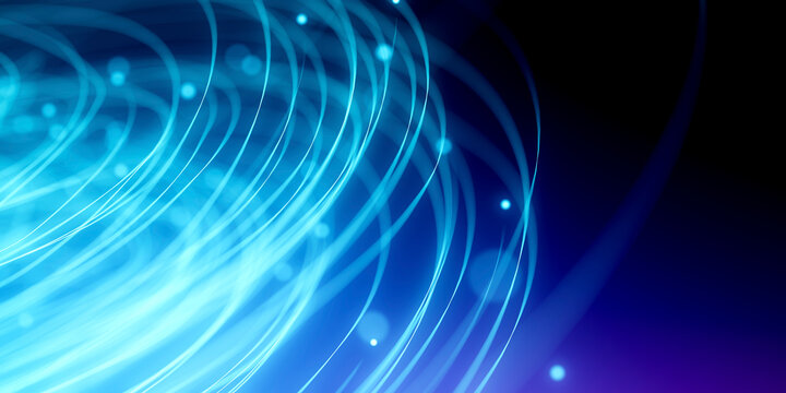 3D Cyan Light Wave Pattern