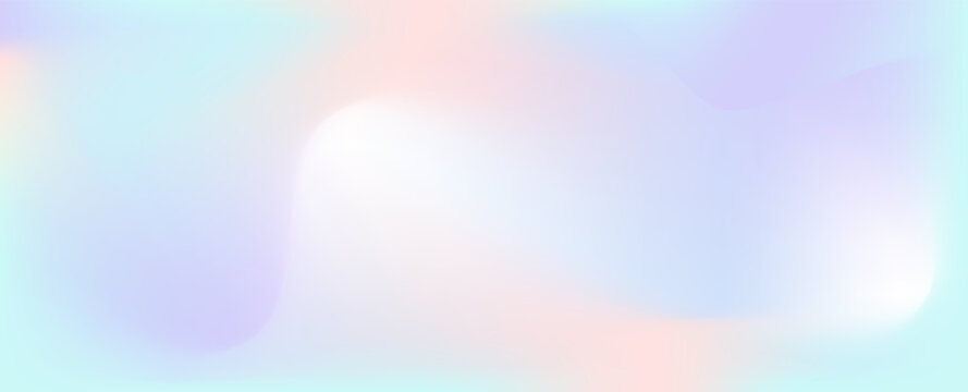 Abstract flow blurred pastel colored background with soft purple, blue and pink shades. Sunset vector rainbow gradient bg.