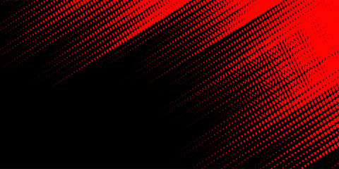 Fototapeta premium Halftone dots red and blue color pattern gradient grunge texture background. Dot pop art comic sport style vector illustration.