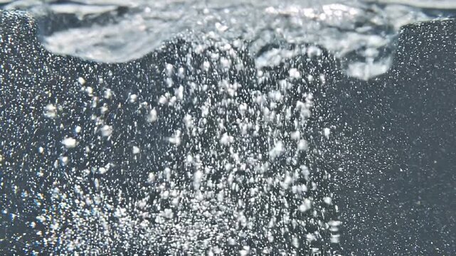 微細な炭酸の泡クラスター 抽象的なテクスチャのマクロ映像