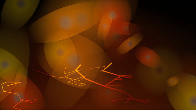 Hand drawn paper airplane flying in warm light with bokeh effect