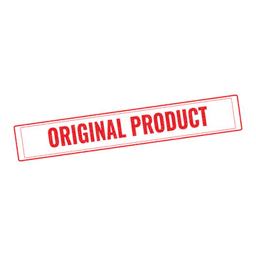Red original product stamp sign with grunge texture