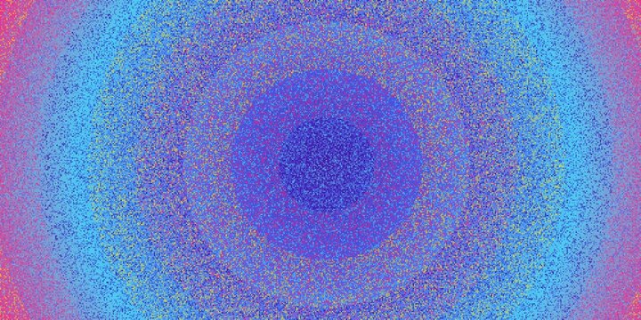 Abstract circular gradient pattern with pointillism style and vibrant colorful texture.