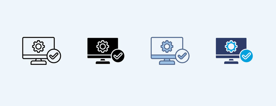 Validate Multiple Icon Illustration Vector