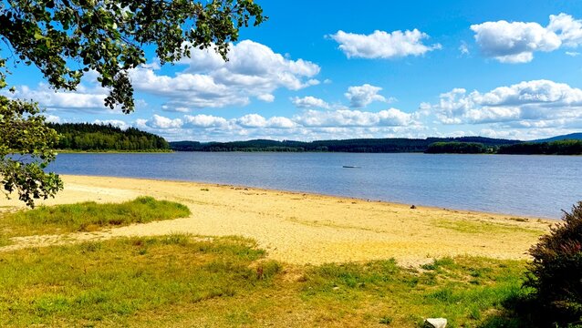 Scenic view of Lake Lipno  near Lipno nad Vltavou, Czech Republic