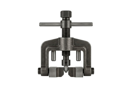 Metal ball joint separator tool on white background