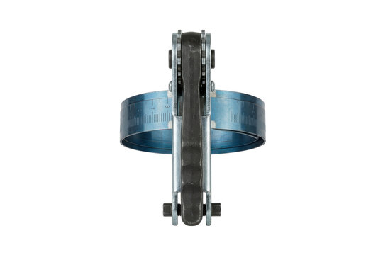 Piston ring compressor tool on white background