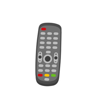 Hand-drawn television remote illustration. Vector illustration of a remote. Remote button design. Television remote style. Modern remote illustration. Remote control flat design flat 