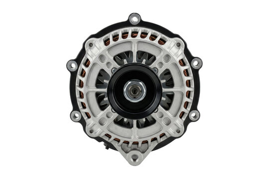 Automotive alternator pulley and housing