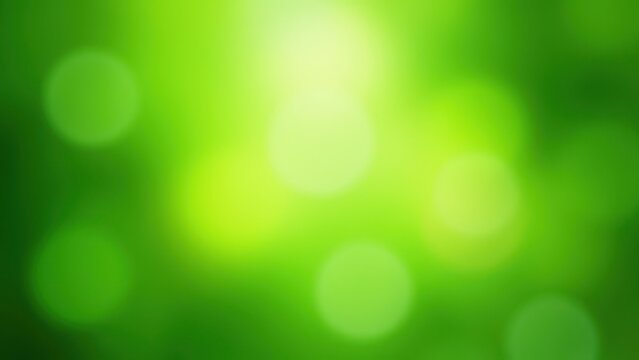 vibrant green bokeh lights abstract circle composition evoking fresh spring foliage for airy commercial background design