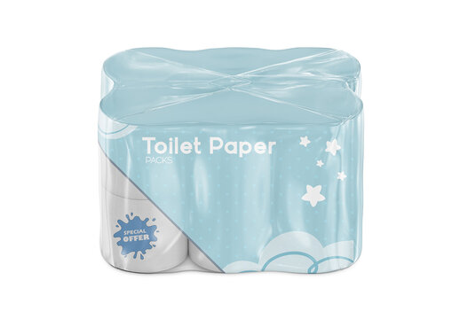 Toilet Paper Package Mockup for Commercial Branding and Product Advertising