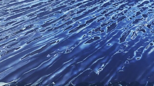 Close view of Linear Water Surface like a River from Left to right with medium flow