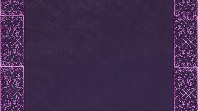 Elegant Purple Ornamental Frame Background with Vintage Decorative Border Loop