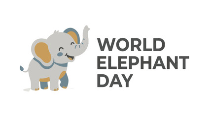 Naklejka premium Elephant Illustration for Animal Awareness Design and Educational Media