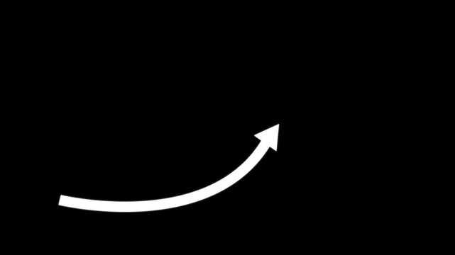 Abstract arrow business graph icon animation background