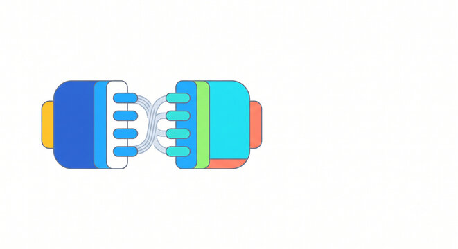 API Integration and System Data Connection Concept Flat Vector Illustration