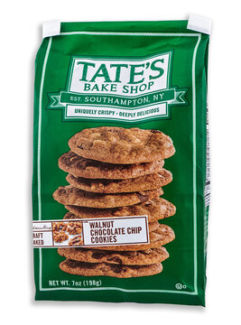 July 30 2026. Tate's brand of chocolate chip cookies. This is the walnut chocolate chip variety. Manufacturer's notes: "Our cookies are known for that snap. That signature thin and crispy crunch."
