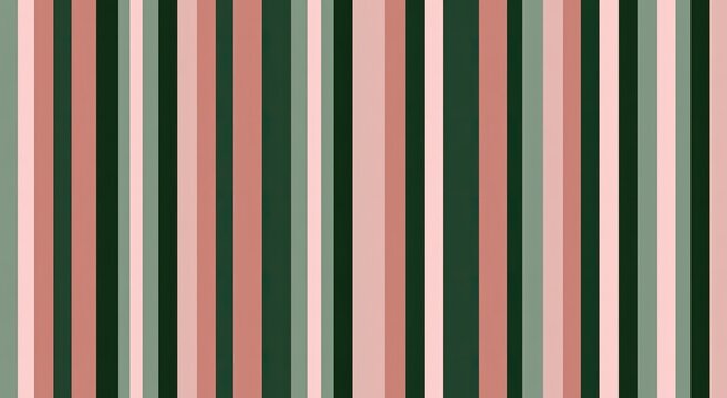 Repeating vertical stripes of muted green, pink, and darker green hues