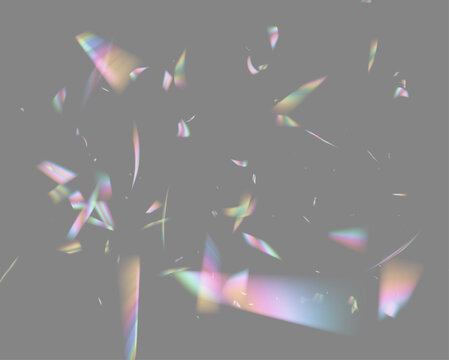 Crystal glass prism reveals luminous rainbow beams with glowing brilliance. Gentle holographic reflections add sparkle and elegant visual depth. PNG enriches creative compositions with transparent lig
