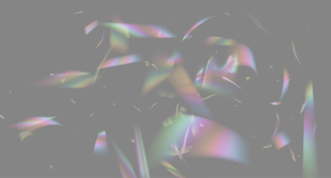 Rainbow prism transforms white light into brilliant holographic reflections. Crystal surfaces shimmer with glowing sparkle and soft optical flare. PNG brings colorful fantasy effects to every project.