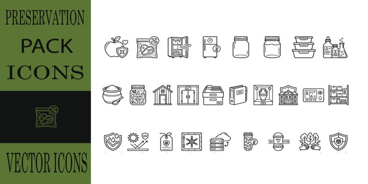 Comprehensive collection of business and technology symbols in a professional vector bundle and icon set design