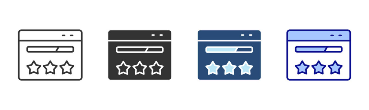 Page Rank Icon Set. Designed In Multi Style