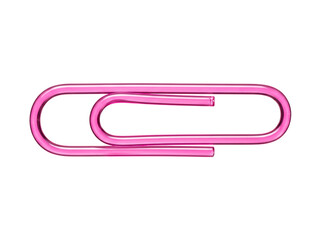 Transparent pink paperclip element