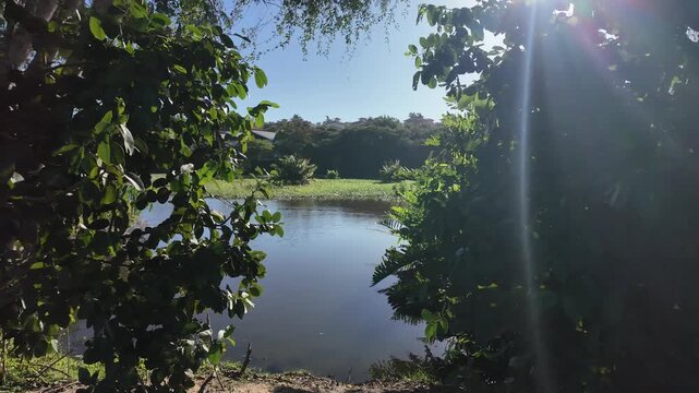 Nature landscape at Gerib&aacute; Lagoon, B&uacute;zios, Brazil