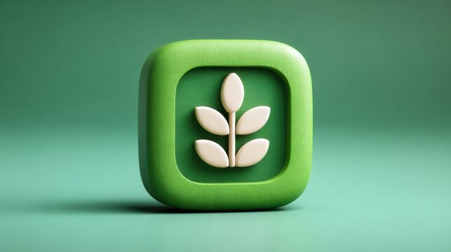 Green square representing eco token overlay concept for environmental initiatives and sustainable practices