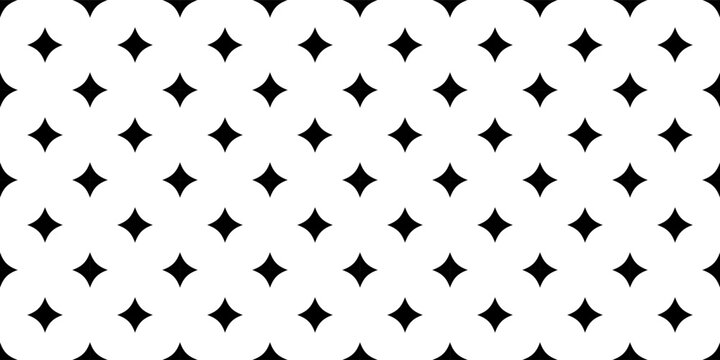 Stars seamless pattern. Black and white simple design for wallpaper, textile, scrapbooking. Vector illustration.