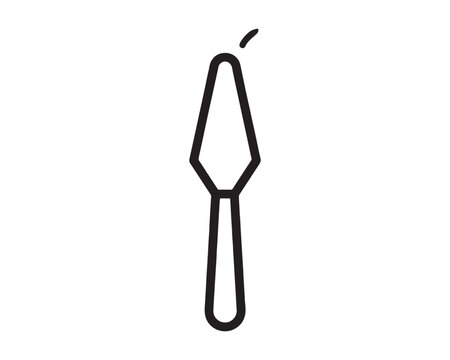 Minimalist painting palette knife icon for art studio with painting equipment creative implements instrument supplies artistic representation expression minimalism