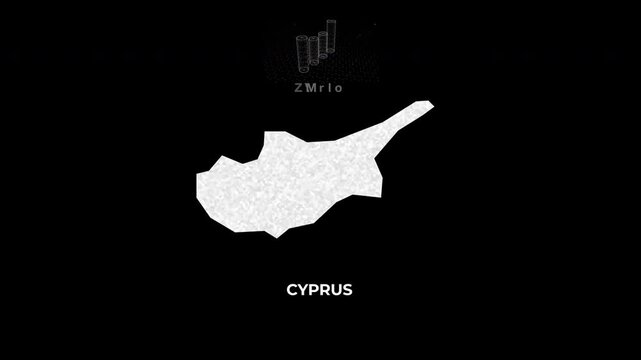 Cyprus technology map with animated charts, graphs, statistics, and analytics showcasing economy, infrastructure, innovation, population, trade, energy, and national development