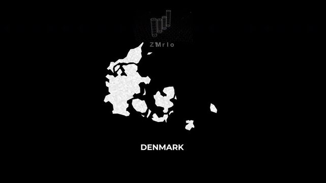 Denmark technology map with animated charts, graphs, statistics, and analytics showcasing economy, infrastructure, innovation, population, trade, energy, and national development