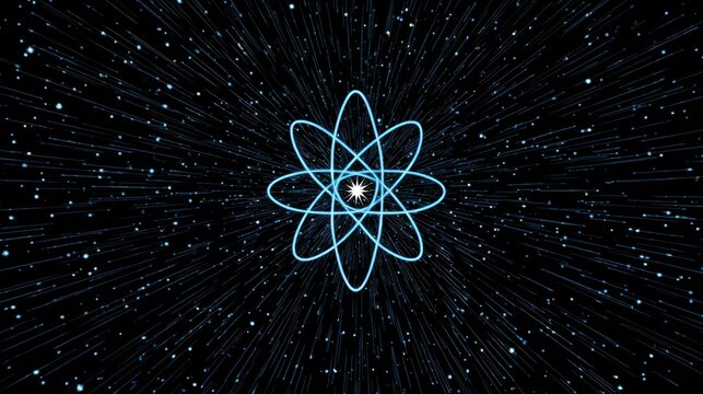 Sleek black quantum field icon concept representing a modern and professional approach to branding and design