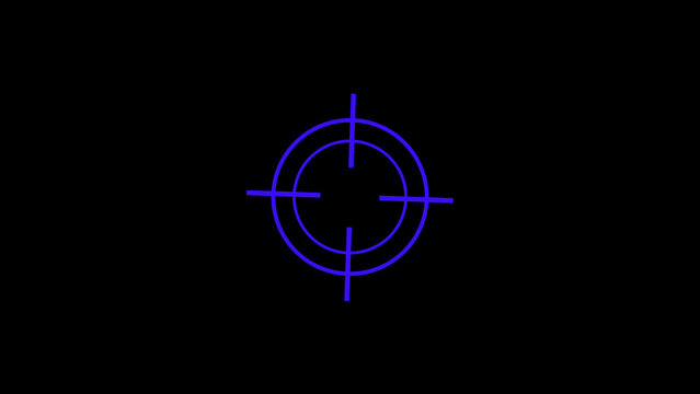 Glowing circle frames enclose empty text caption blocks using blue neon lines. Contemporary software marketing presentation clips gain polished UI boundaries via this glowing circle.