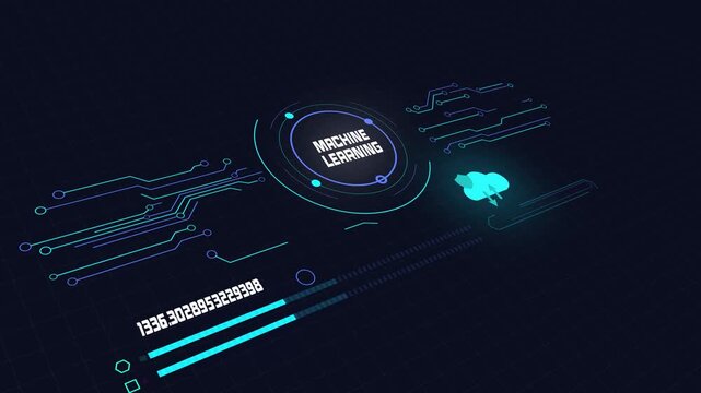 Machine Learning Technology Powered by Intelligent Algorithms, Predictive Analytics and Dynamic Digital Motion Graphics in 4K.