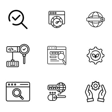 Engineering Workflow Process Vector Icons for Industrial Design, Planning, and Project Management