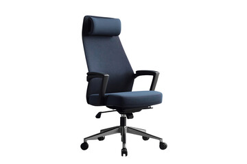 Obraz premium Black high back executive office chair isolated