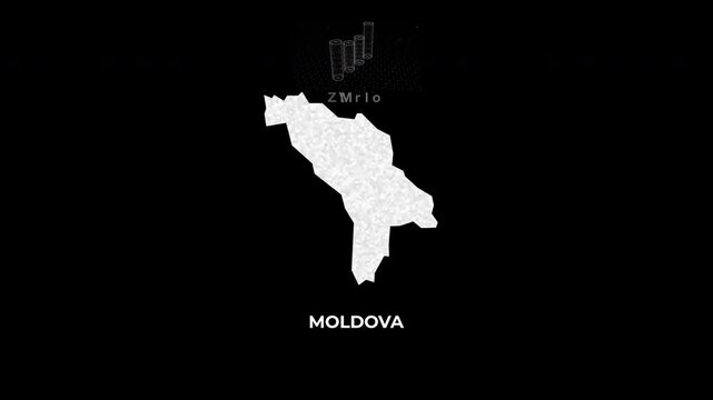 Maldova technology map with animated charts, graphs, statistics, and analytics showcasing economy, infrastructure, innovation, population, trade, energy, and national development