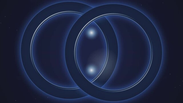 Interlocking Glass Rings Motion Graphic Loop