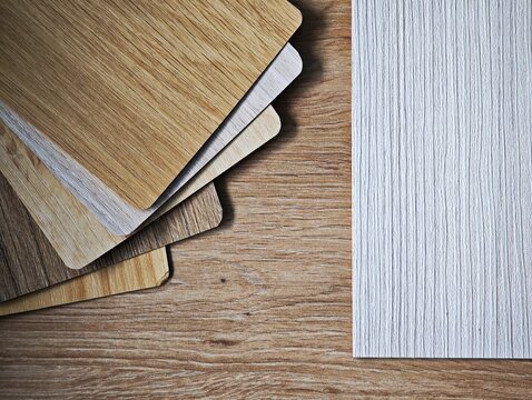 Hardware Store Wood Texture Palette Samples for Building Supplies and Interior Design Retail