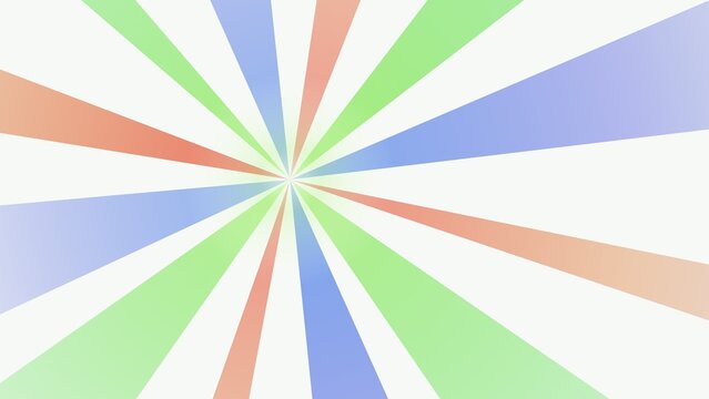 Pastel Sunburst Radial Background with Soft Green Blue and Peach Colored Rays