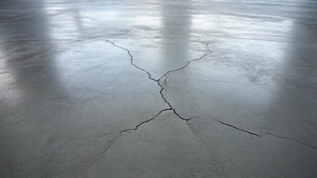 close-up ice surface cracks forming over time in natural light