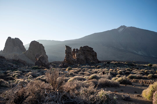 Mount Teide and Roques de Garc&iacute;a Volcanic Landscape in Teide National Park, Tenerife