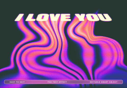 Melting Text Effect Mockup