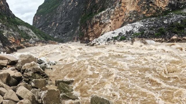 Tiger Leaping Gorge Rapids in Slow Motion, Yunnan, China