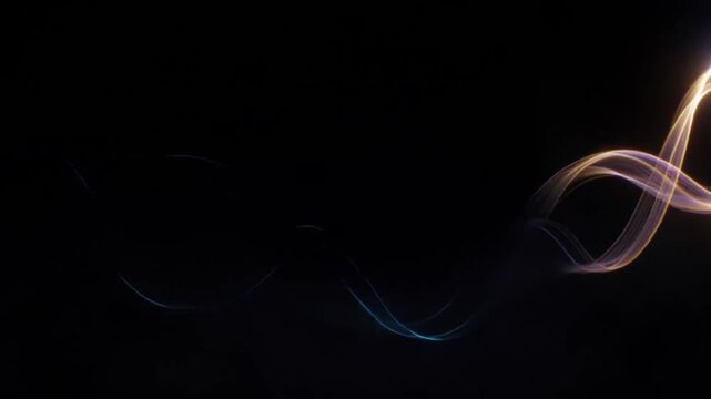 Abstract glowing light waves seamless motion background loop