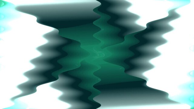 Fluid glitch wave animation featuring teal, black, and white liquid distortion with soft glowing edges and smooth organic movement.