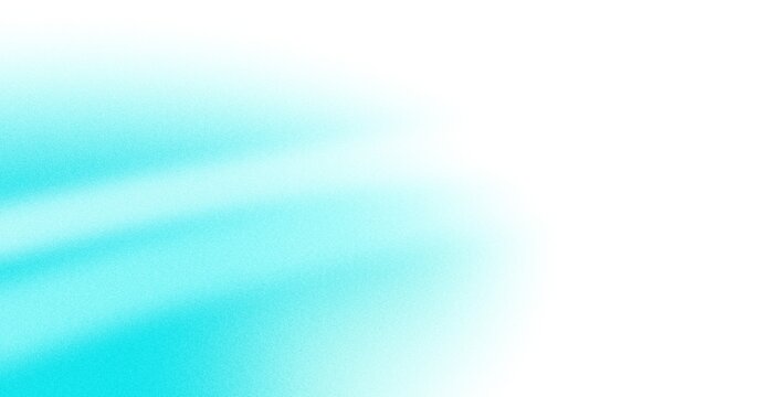 Cyan and white abstract grainy gradient background with soft noise texture